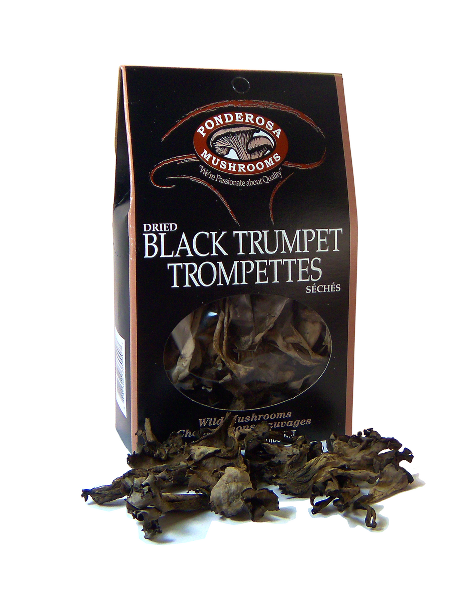 Dried Black Trumpet Ponderosa Mushrooms